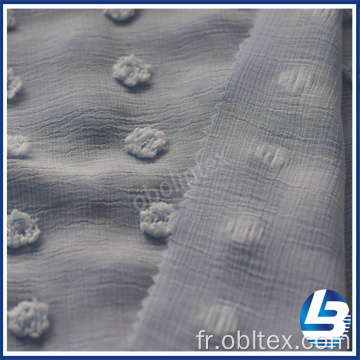 Tissu de mousseline de mousseline de fleurs de polyester obl20-C-003